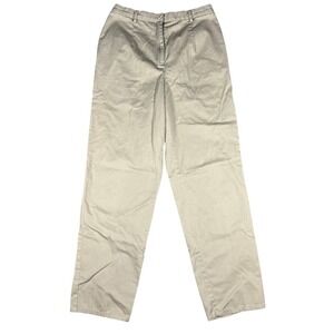 Pendleton Womens Khaki Tan Cotton Pleated High Rise Straight Chino Pants 8 28x30